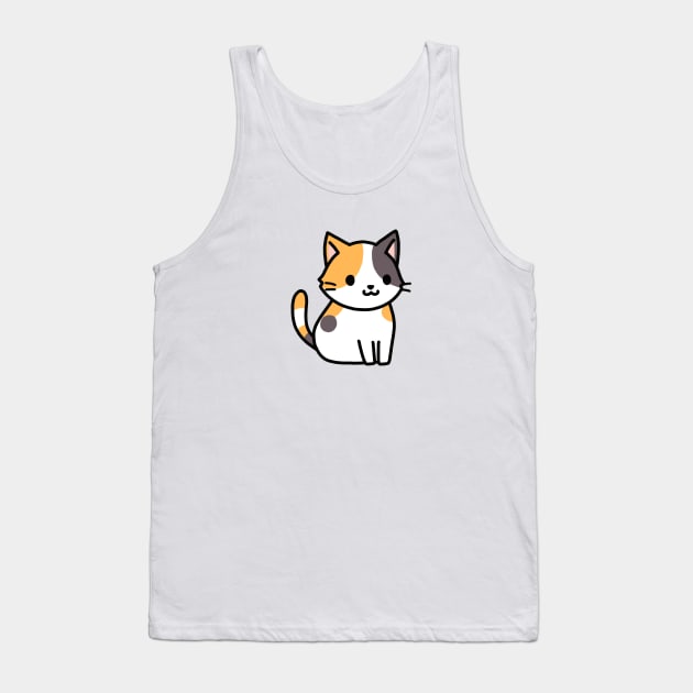 Calico Cat Tank Top by littlemandyart